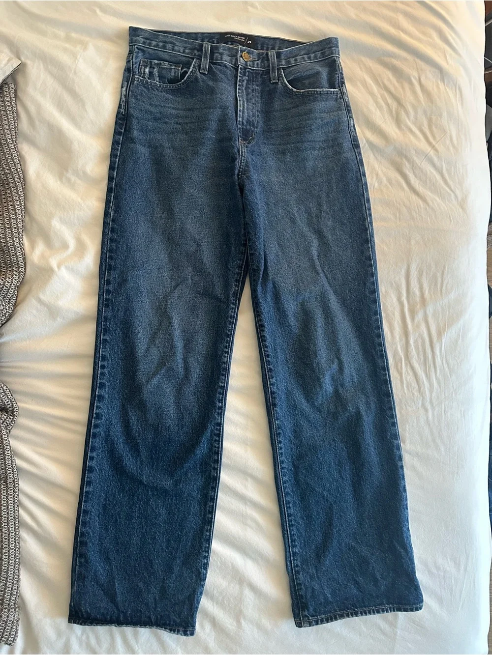 Just Black Classic Dark Blue Wide-Leg Jeans - Picture 5 of 6